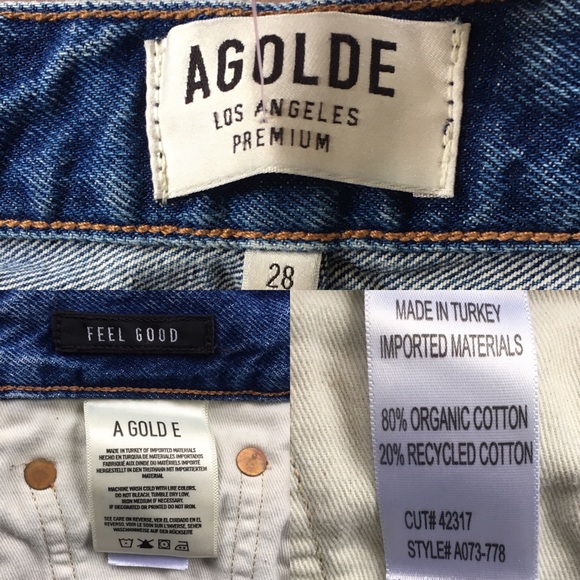 (SOLD) AGOLDE High Rise Jamie Straight Lowdown Blue 28 - Picture 13 of 13